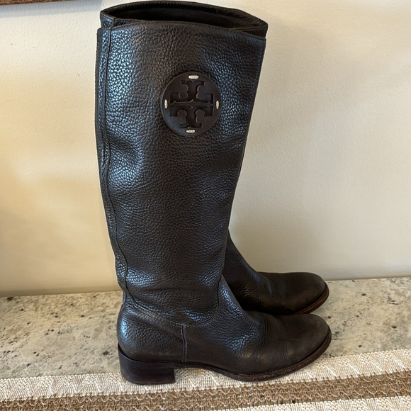 Tory Burch Keaton Riding Boots. Brown leather. Size Womans 7. - Picture 7 of 13